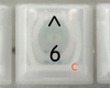 6 ^ Keycap, iBook G3 Clamshell, Original Tangerine